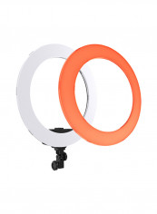 2-Piece Dimmable Studio LED Ring Light Set 55watts Black/Red