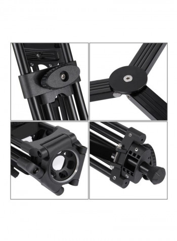 3-In-1 Tripod Mount Kit For DSLR/SLR Camera Black/Gold