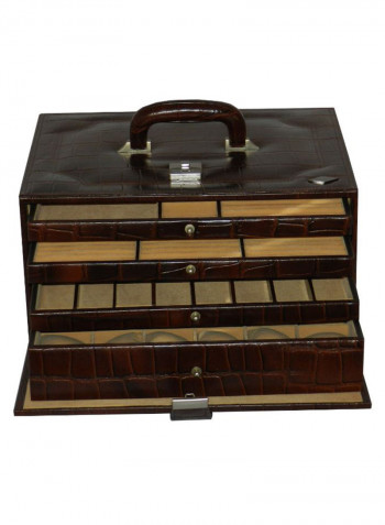 Multi-Purpose Croco Design Jewellery Box