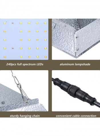 600W LED Grow Light With Hanging Chains White