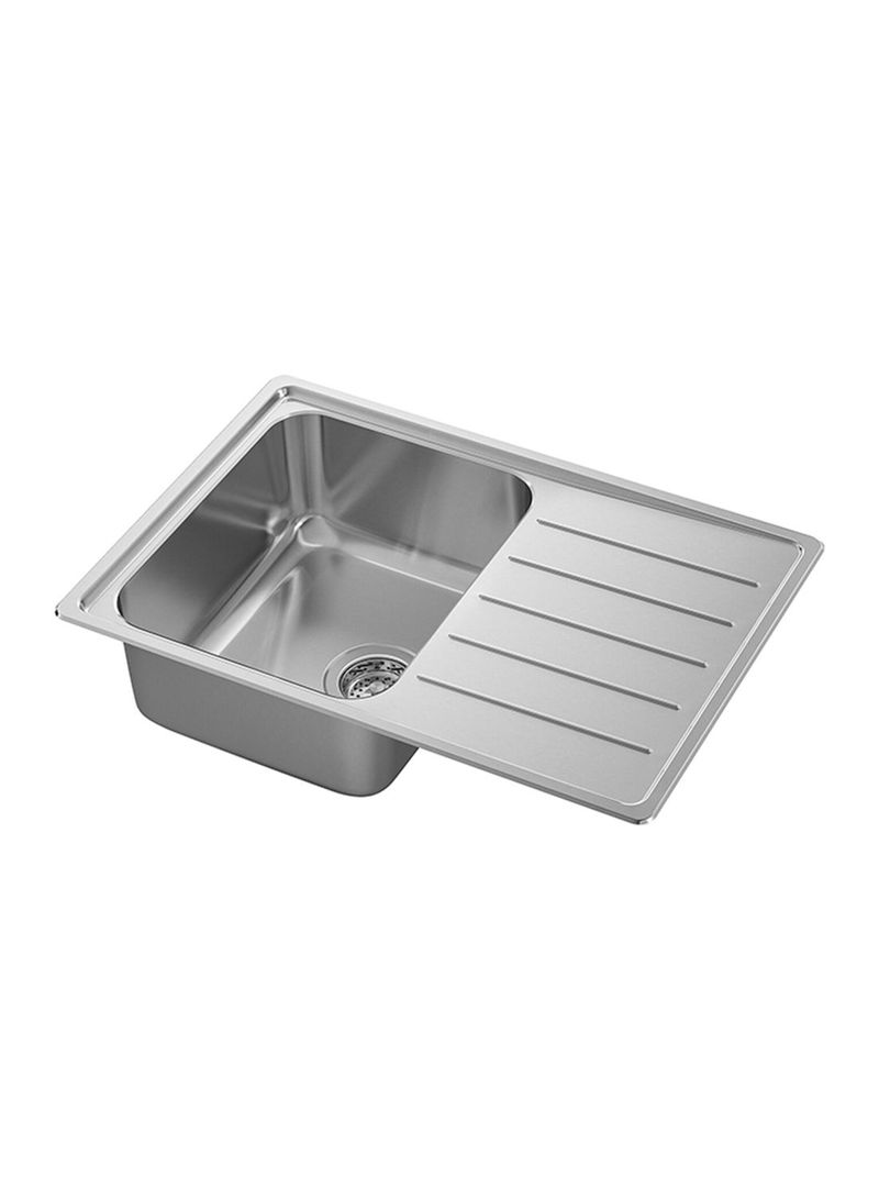 Inset Sink Bowl With Drainboard Multicolour 69x47centimeter