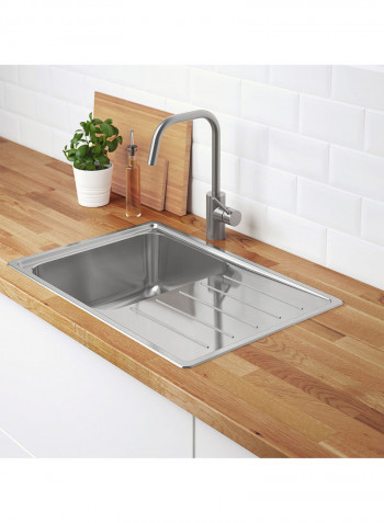 Inset Sink Bowl With Drainboard Multicolour 69x47centimeter