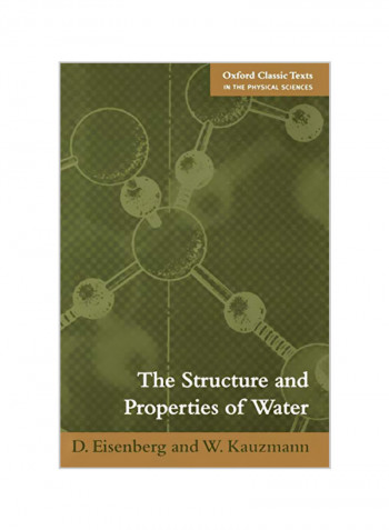 The Structure And Properties Of Water Paperback