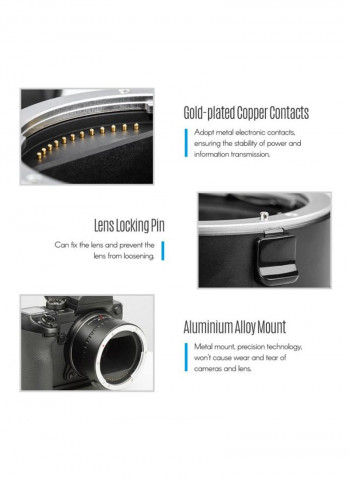 DG-GFX Automatic Electronic Macro Extension Tube Adapter Ring 45millimeter Black