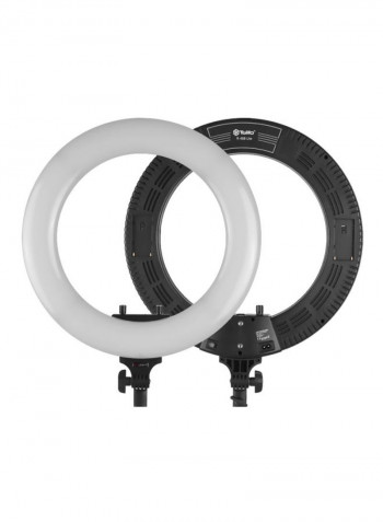 R-48B LED Ring Shaped Studio Photography Lamp Set - US Plug Black