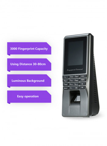 Biometric Fingerprint Attendance Recorder Black