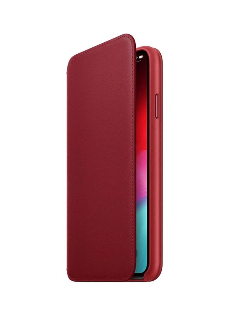 Folio Case Cover For Apple iPhone XS Max Red