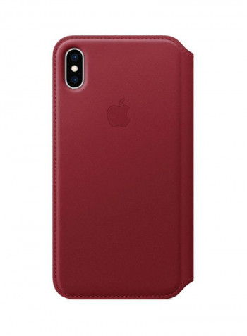 Folio Case Cover For Apple iPhone XS Max Red