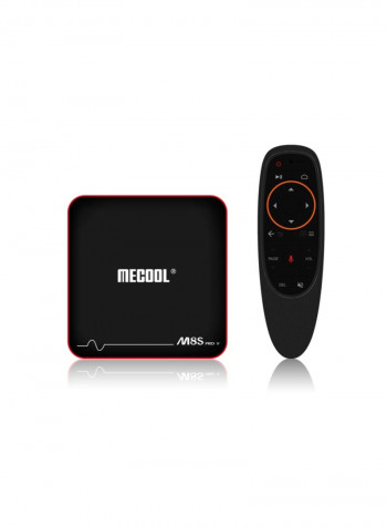 M8S Pro Smart Android TV Box - EU Plug V3823 Black/Red