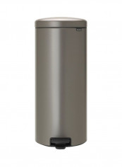NewIcon Garbage Bin With Pedal Platinum 38x67.9x29.3centimeter