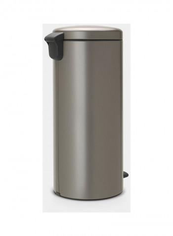 NewIcon Garbage Bin With Pedal Platinum 38x67.9x29.3centimeter