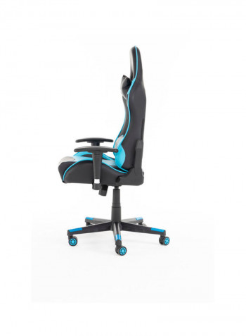 Gaming Chair Racing Style With Head Pillow And Lumber Cushion Blue/Black 135x74x21cm