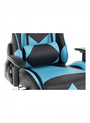 Gaming Chair Racing Style With Head Pillow And Lumber Cushion Blue/Black 135x74x21cm