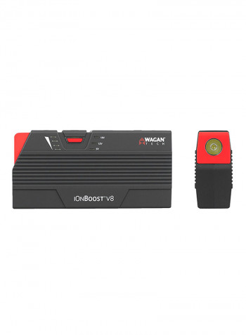 V8+ Li-Ion Battery Jump Starter With Connectors