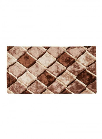 3D Textured Shaggy Rug Brown 300x200cm