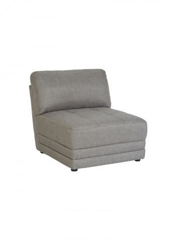Curvy One-Seater Armless Sofa Grey