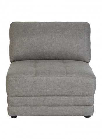 Curvy One-Seater Armless Sofa Grey