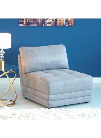 Curvy One-Seater Armless Sofa Grey