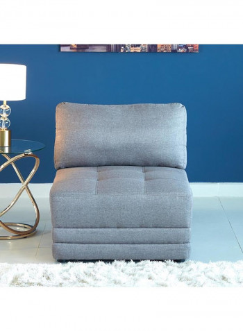 Curvy One-Seater Armless Sofa Grey
