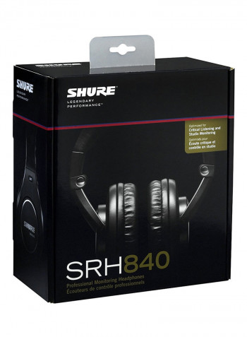 Professional Monitoring Over-Ear Headphones Black