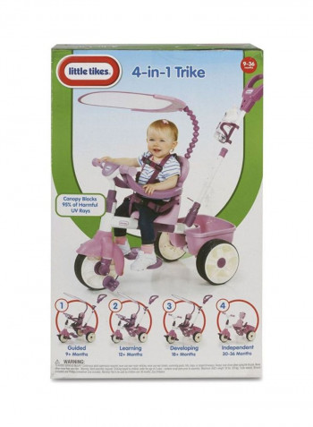 4-In-1 Basic Tricycle 44.50x20x39.5inch