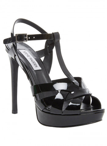 Faline High Heel Sandals Black Patent