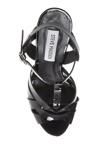 Faline High Heel Sandals Black Patent