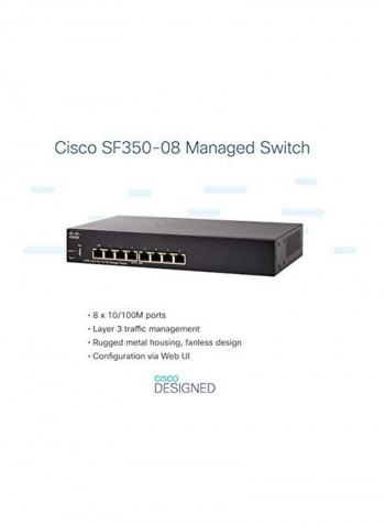 Ethernet Network Managed Switch Black