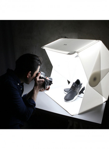 Foldable Photography Box With LED Light 25inch White