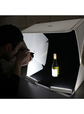 Foldable Photography Box With LED Light 25inch White