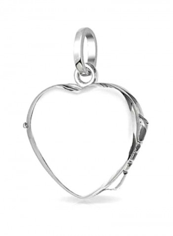 925 Sterling Silver Garnet Studded Locket Necklace