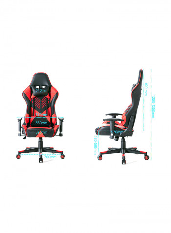 Gaming Chair With Head Pillow And Lumbar Cushion Seoul Red