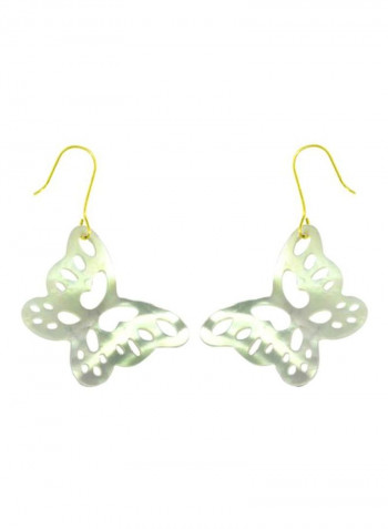 Pack Of 2 18 Karat Gold Butterfly Mother Of Pearl Jewellery Set
