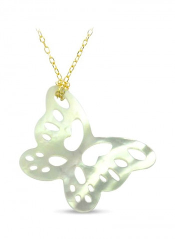 Pack Of 2 18 Karat Gold Butterfly Mother Of Pearl Jewellery Set