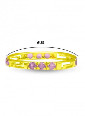 18 Karat Gold Amethysts Ring