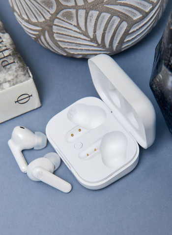London Noise Cancelling Wireless Earphones White