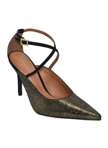 Pointed Toe Pumps Gold/Black