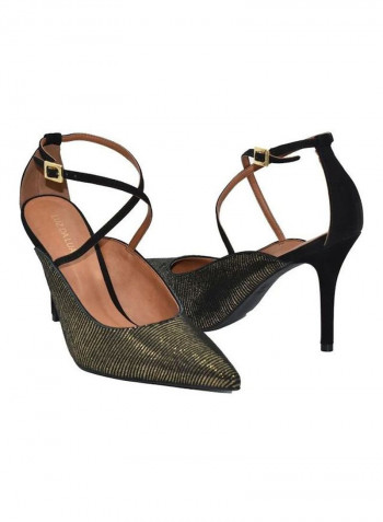 Pointed Toe Pumps Gold/Black