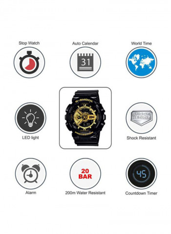 Men's Water Resistant Analog/Digital Watch Ga-110Gb-1Adr