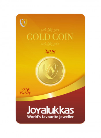 22K Gold Coin, 2 Gram