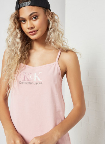 90's Mini Tank Dress Pink