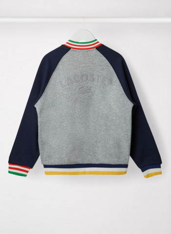 Kids/Teen Contrast Stripe Bomber Jacket Multicolour