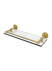 Dottingham Gallery Rail Glass Shelf Clear/Gold 16inch