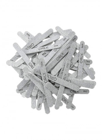 Zebra Foam Board Nail File Silver