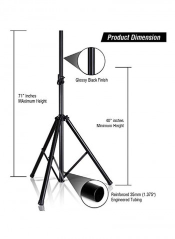 Speaker Mount Stand Black