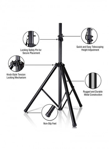 Speaker Mount Stand Black