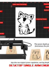 20W Focusing Laser Engraving Head Multicolor 17.50 x 6.00 x 12.00cm