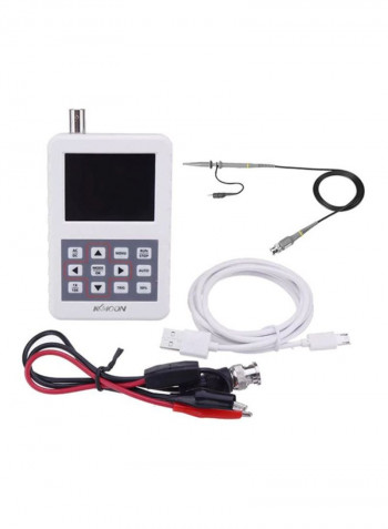 Digital Handheld Oscilloscope With Probe White/Black/Red 107x70x24millimeter