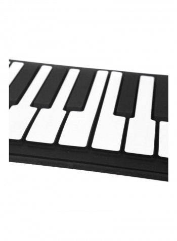 61 Keys Silicon Flexible Roll Up Electronic Piano Keyboard with USB Port and Loud Speaker