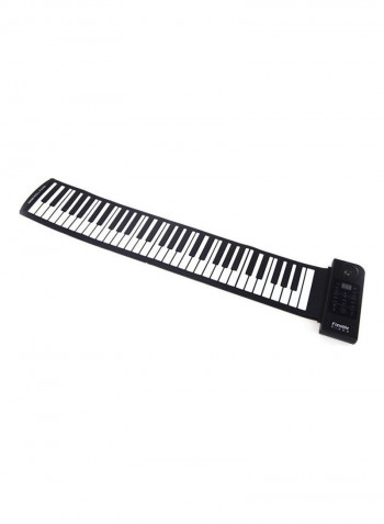 61 Keys Silicon Flexible Roll Up Electronic Piano Keyboard with USB Port and Loud Speaker
